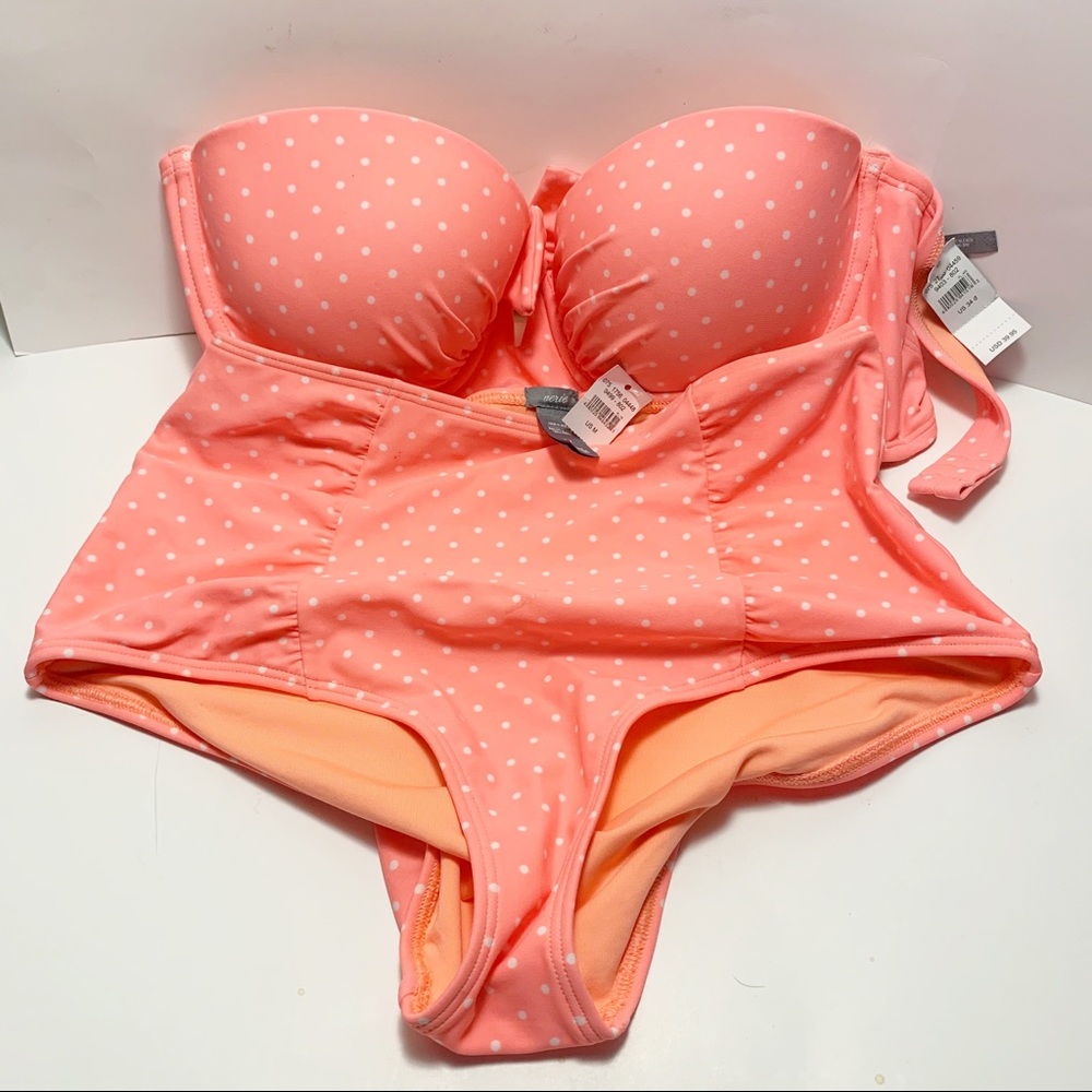 NWT ARIE HIGH WAISTED CORAL BIKINI